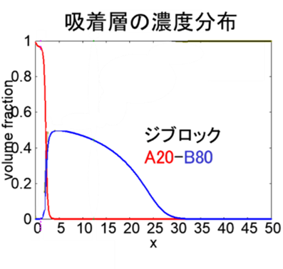 SCF計算による吸着層の濃度分布（OCTA SUSHI解析例）