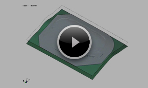 ドアパネルのプレス成形（ブランクホールド）