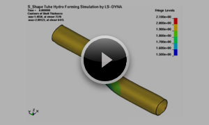 S字チューブのハイドロフォーミング成形