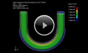 U字チューブのハイドロフォーミング成形
