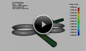 チューブの3ロール曲げ加工